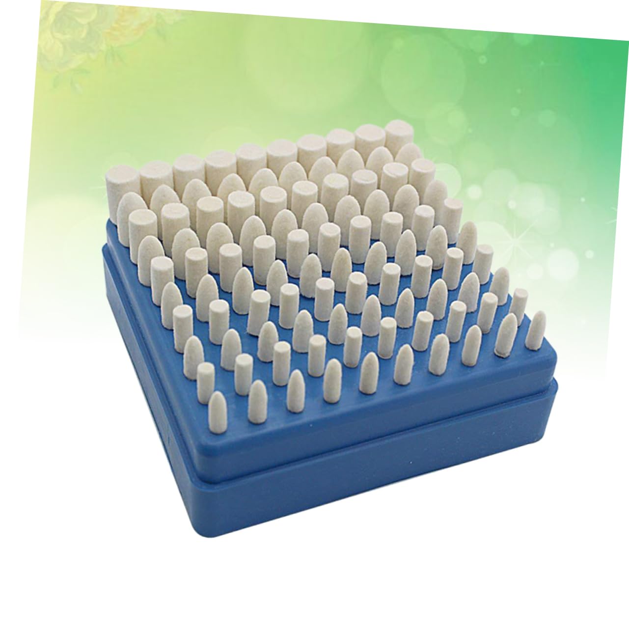 Unomor 100pcs Random Color Wool Polishing Wheel Set for Buffing and Polishing Jewelry Glass and Stainless Steel Compatible Rotary Tools and Buffing Machines
