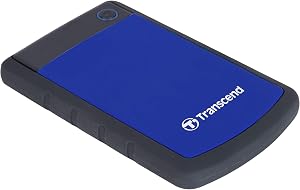 Transcend TS1TSJ25H3B Military Drop Tested 1 TB USB 3.0 H3 External Hard Drive, Blue