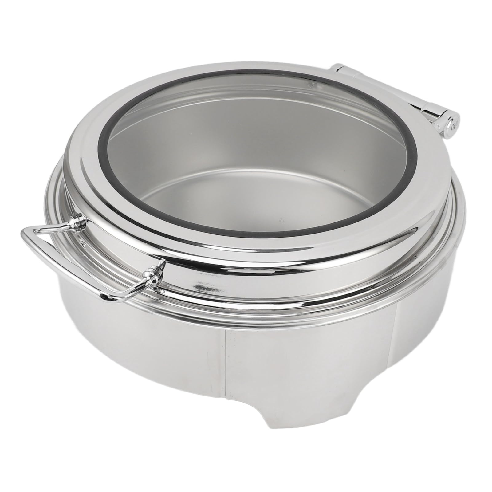Estufa Tipo Buffet de Acero Inoxidable, Calentador de Alimentos, Calefacción Eléctrica Portátil de 6L para Banquete en Restaurante de Hotel (Plata)