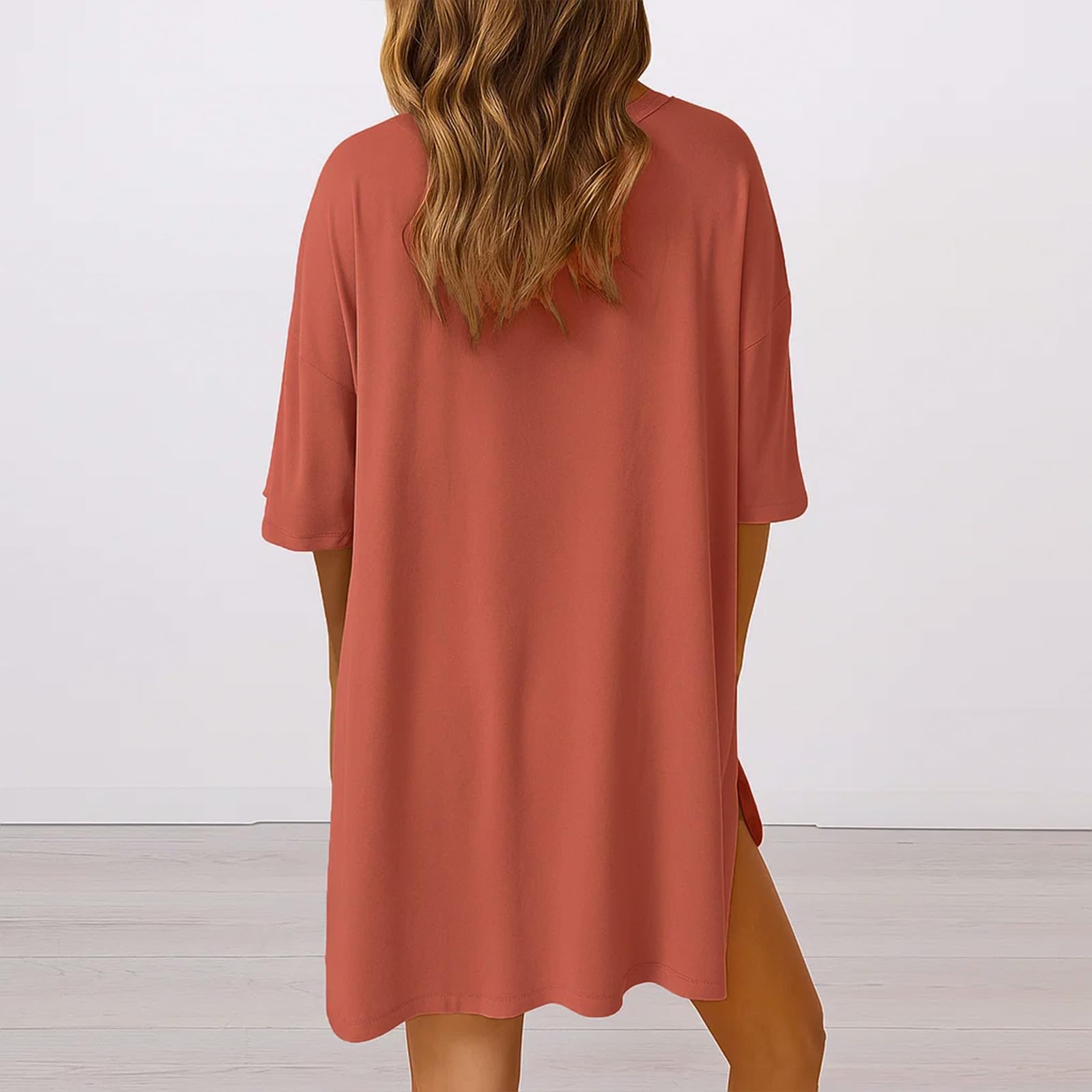 Conjunto de descanso de dos piezas para mujer, camisas casuales de verano de gran tamaño, traje de viaje — view 6