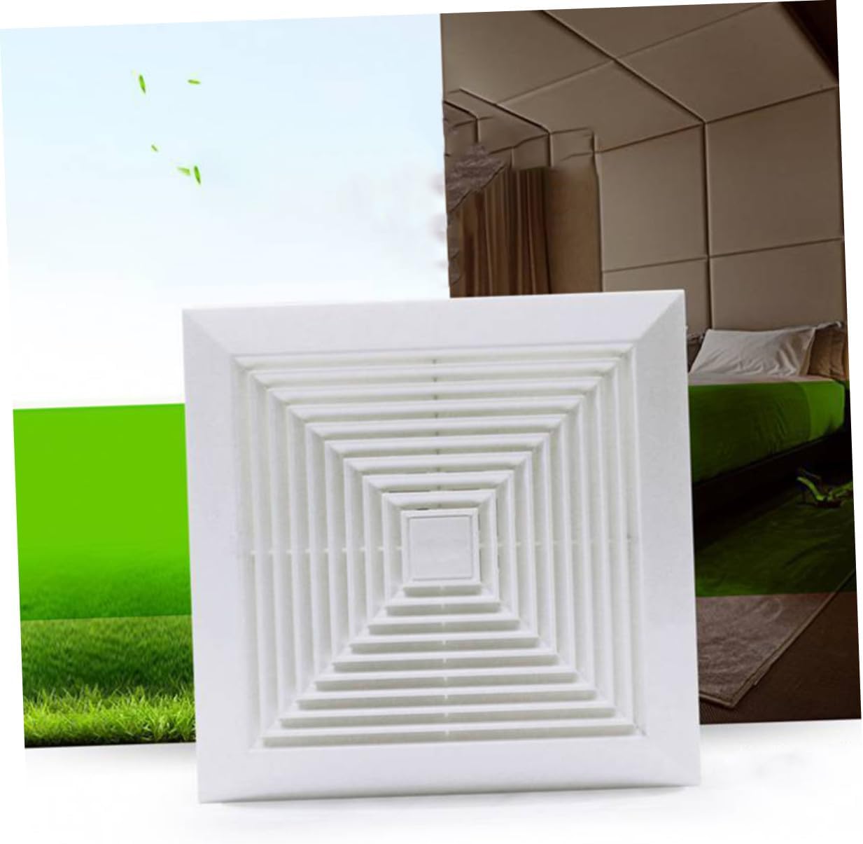 POPETPOP Powerful Silent Bathroom Exhaust Fan 8-inch 40w Ceiling Wall Mount Ventilation Fan for Kitchen Toilet Shower Air Ventilation