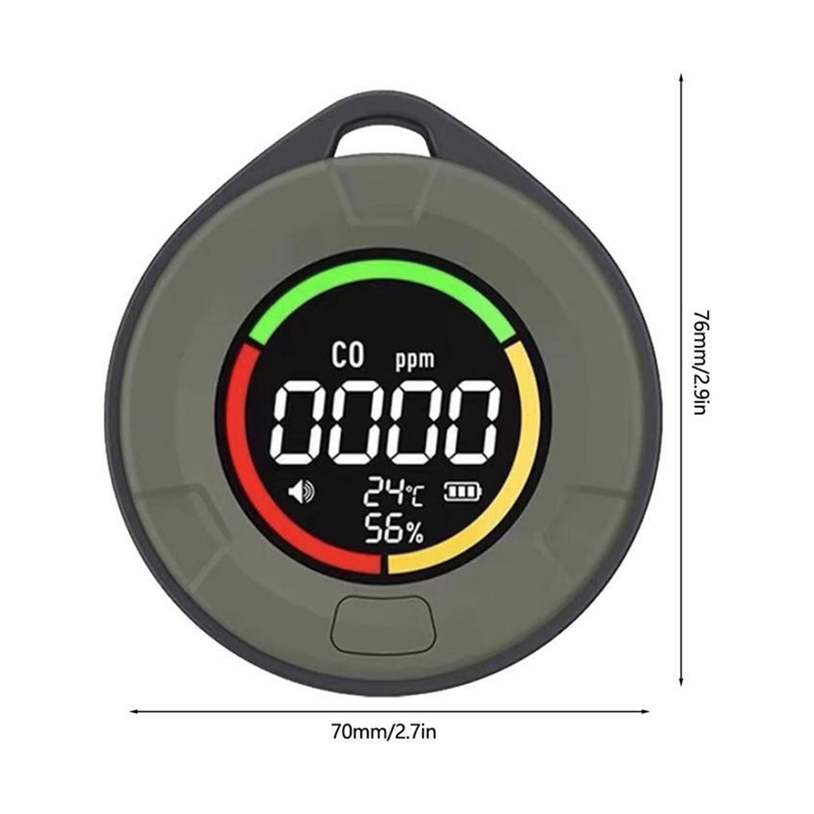 Monitor jakości powietrza PTH-10D Mini detektor tlenku węgla CO Przenośny monitor jakości powietrza HD Ekran LED USB Ładowanie w pomieszczeniach i w podróży