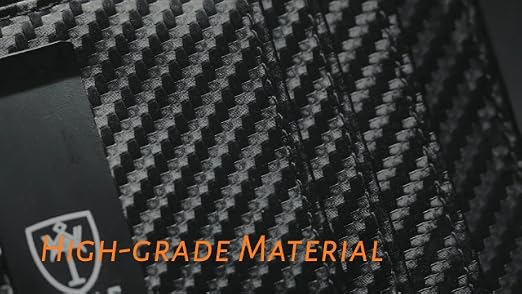 Tipmile Men's Slim RFID Blocking Wallet – Minimalist Leather Card Holder With Money Clip, Front Pocket Bifold (Carbon Fiber Black) - View #5