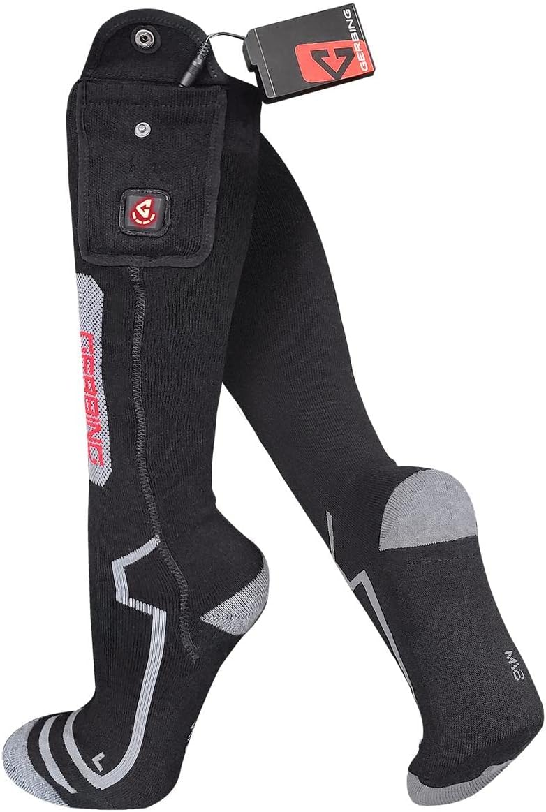 Gerbing 7V Ultimate Wool Heated Socks, Unisex Battery Heated Socks, Touch Control, Outdoor, Skiing, Hiking, Hunting