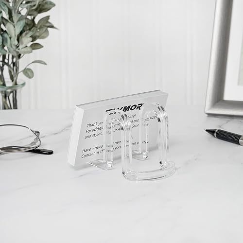 Miniatura 3 de Plymor Caballete de exhibición de acrílico transparente estilo cinta, 1.875 pulgadas de alto x 1.75 pulgadas de ancho x 2.625 pulgadas de