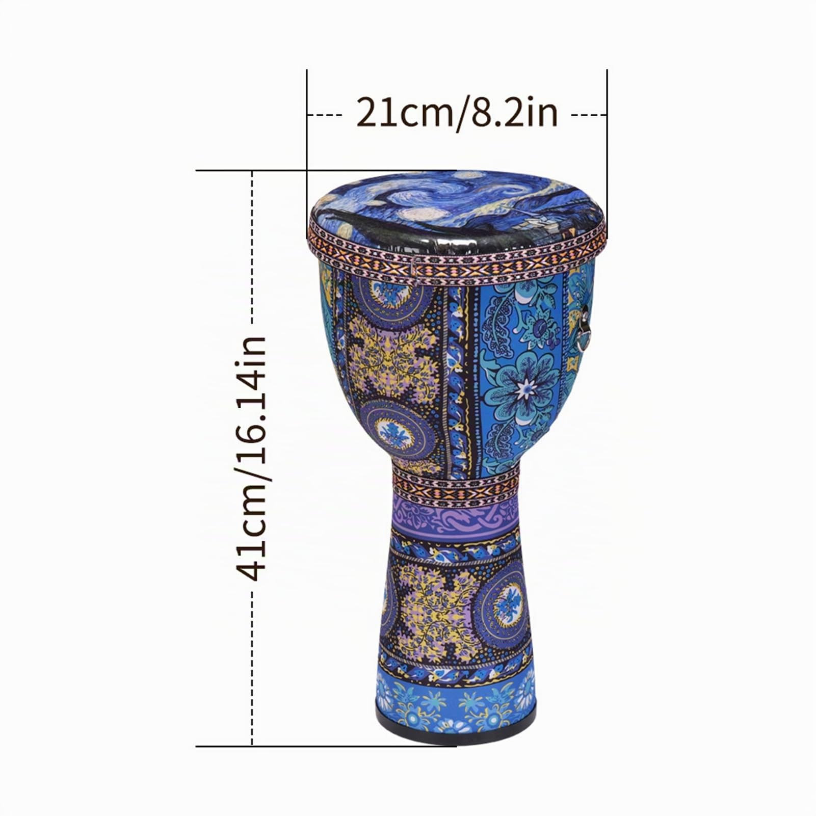 Tambour Djembé, Djembé avec Sangle 8 Pouces en Fibre de Carbone PVC Tambour à Main Ultra Léger Tambour Africain pour Débutants Adultes et Enfants (4)