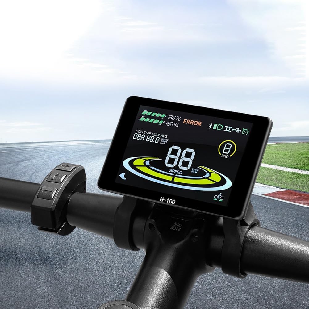 Scooter Bicycle Lithium-Ion Power Adaptation Accessories H-100 Color Screen Meter with 30A Tri-Mode Sine Wave Kit