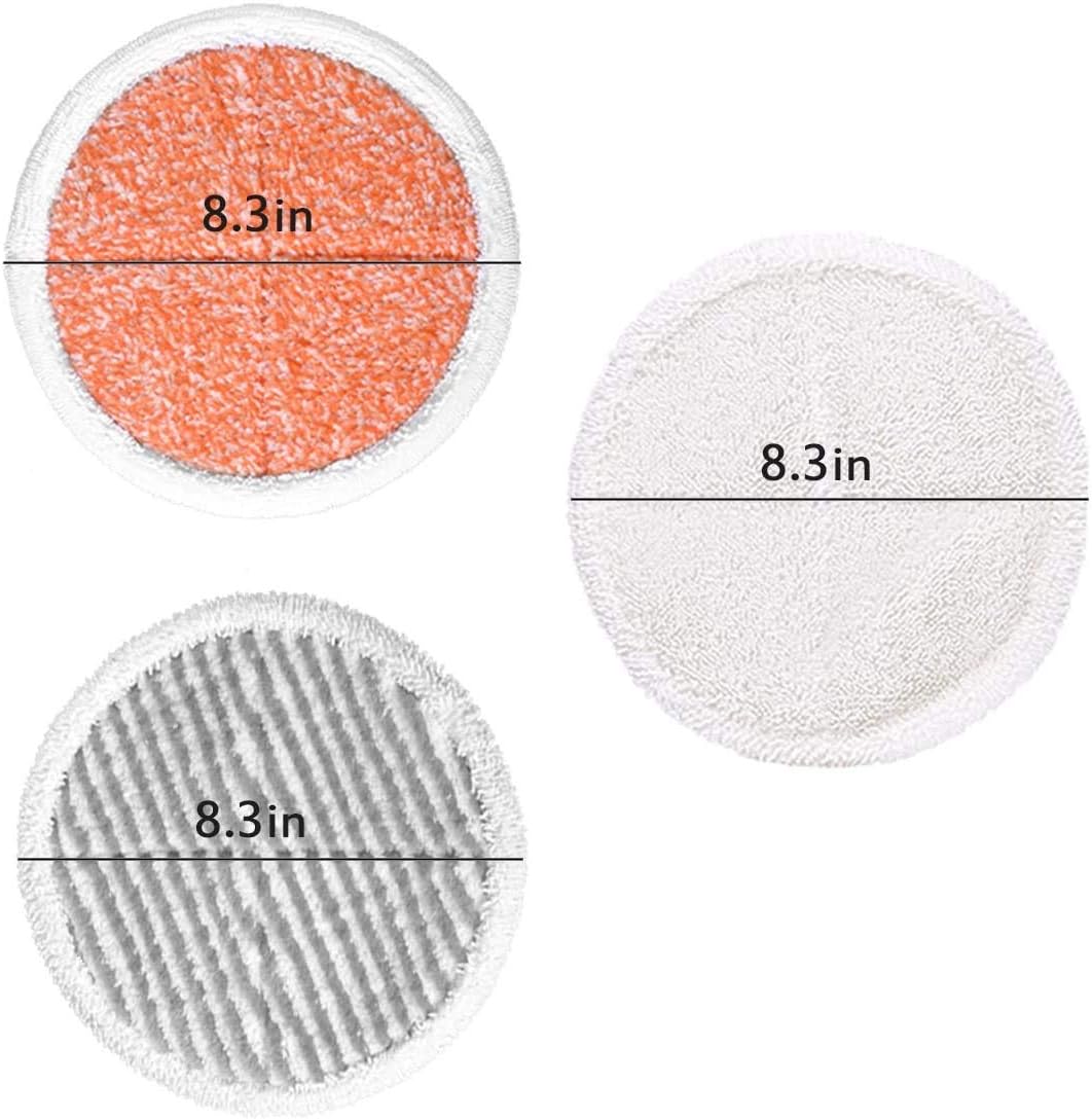Replacement Steam Mop Pads,Spinwave Mop Cloth Compatible With BISSELL SpinWave SmartSteam Scrubbing Steam Mop