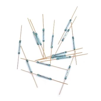 15Pcs Reed Switch with Gilded Lead Normally Open (N/O) Magnetic Induction Switch Electromagnetic for Arduino (Pack of 15) CYT1065