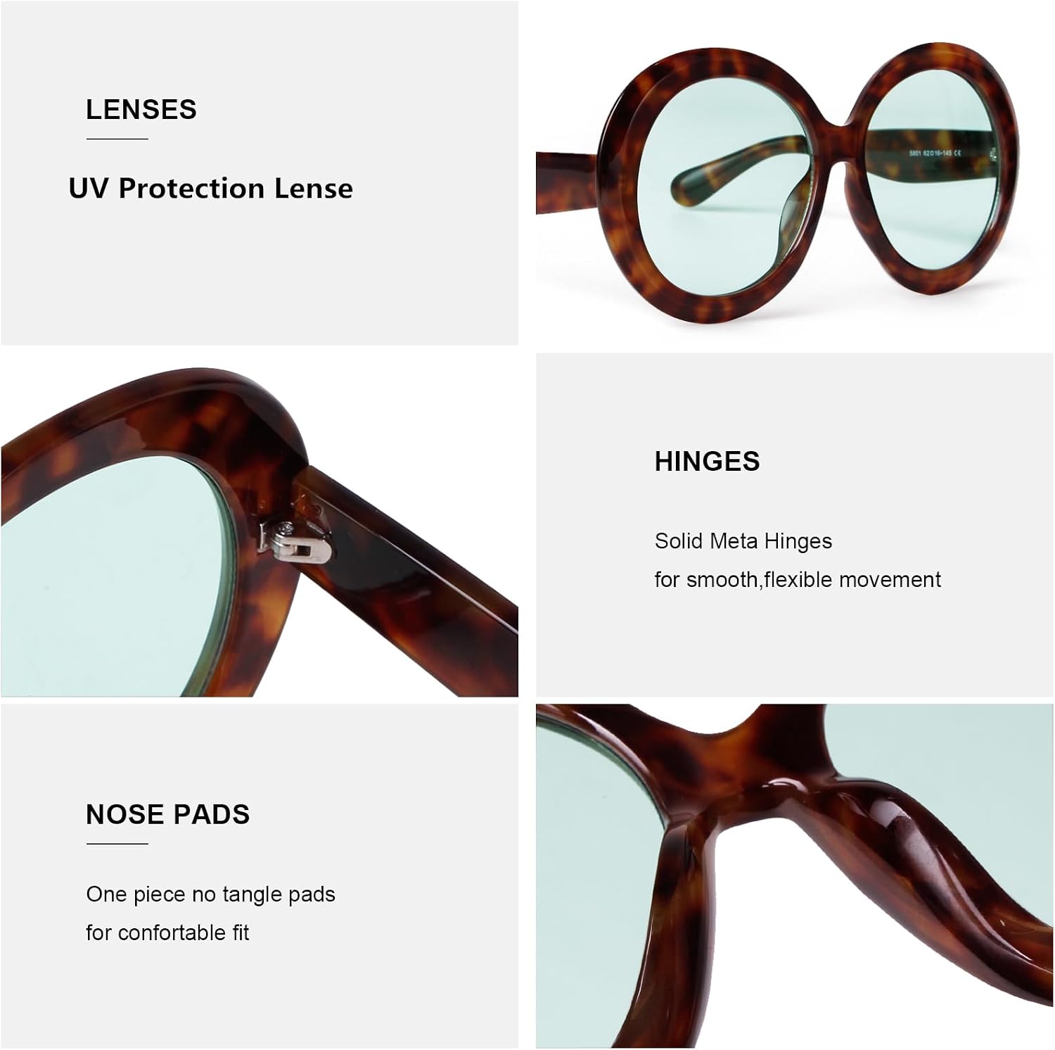 Oversized Round Sunglasses for Women image 5