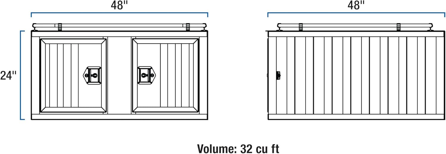 UWS DB-4848 Bright Aluminum 48" x 48" Double-Door Dog Box with Divider