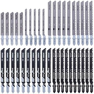 40 Pieces T-Shank Jigsaw Blade Set, Straight and Fast Cuts with Storage Case for Wood, Plastic and Metal Cutting Compatible