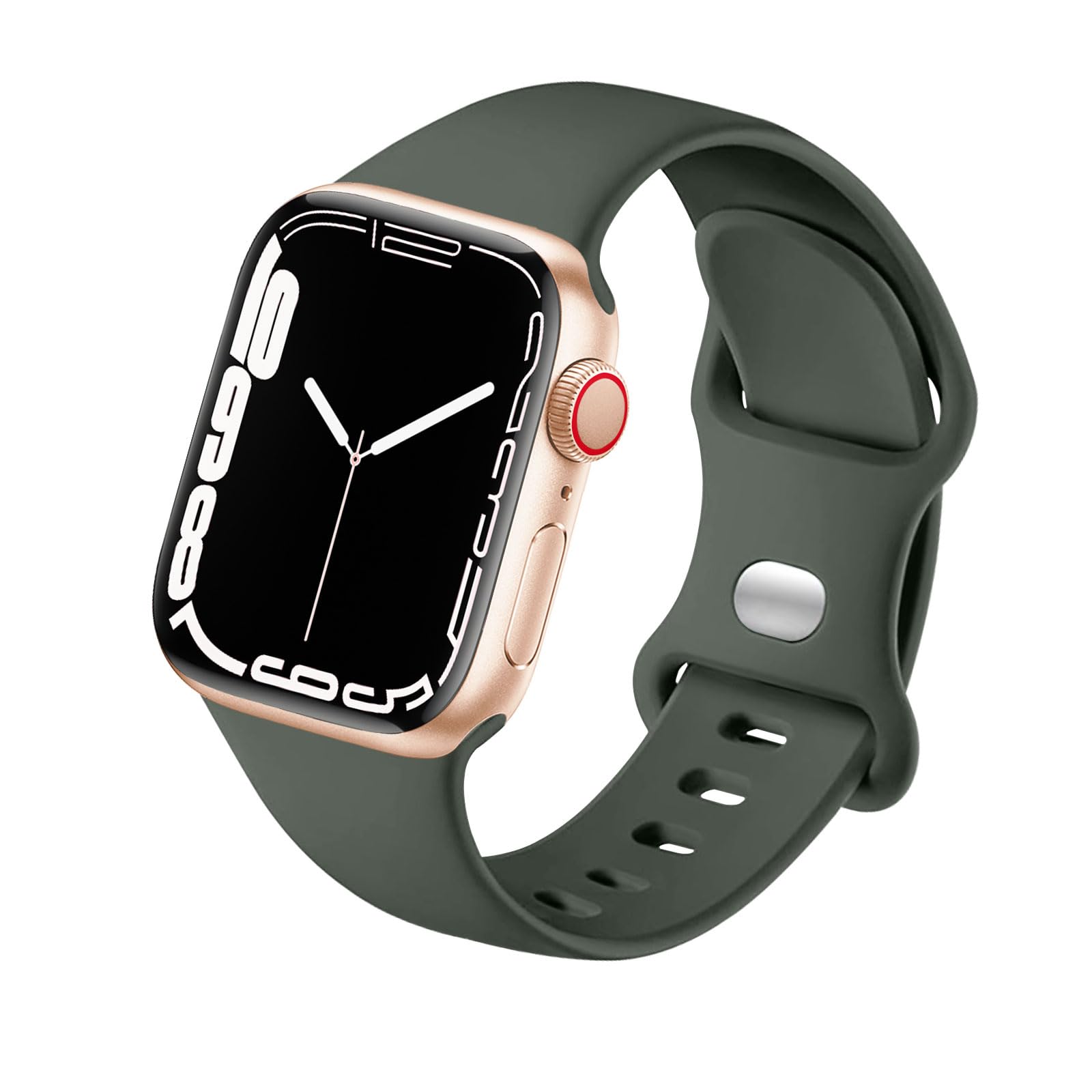Sport Strap Compatible with Apple Watch Straps 46mm 40mm 38mm 41mm 42mm 44mm 45mm, Silicone Strap Replacement for iWatch Bands Series 11 10 9 8 7 6 5 4 SE 3 2 1 Women Men — view 28