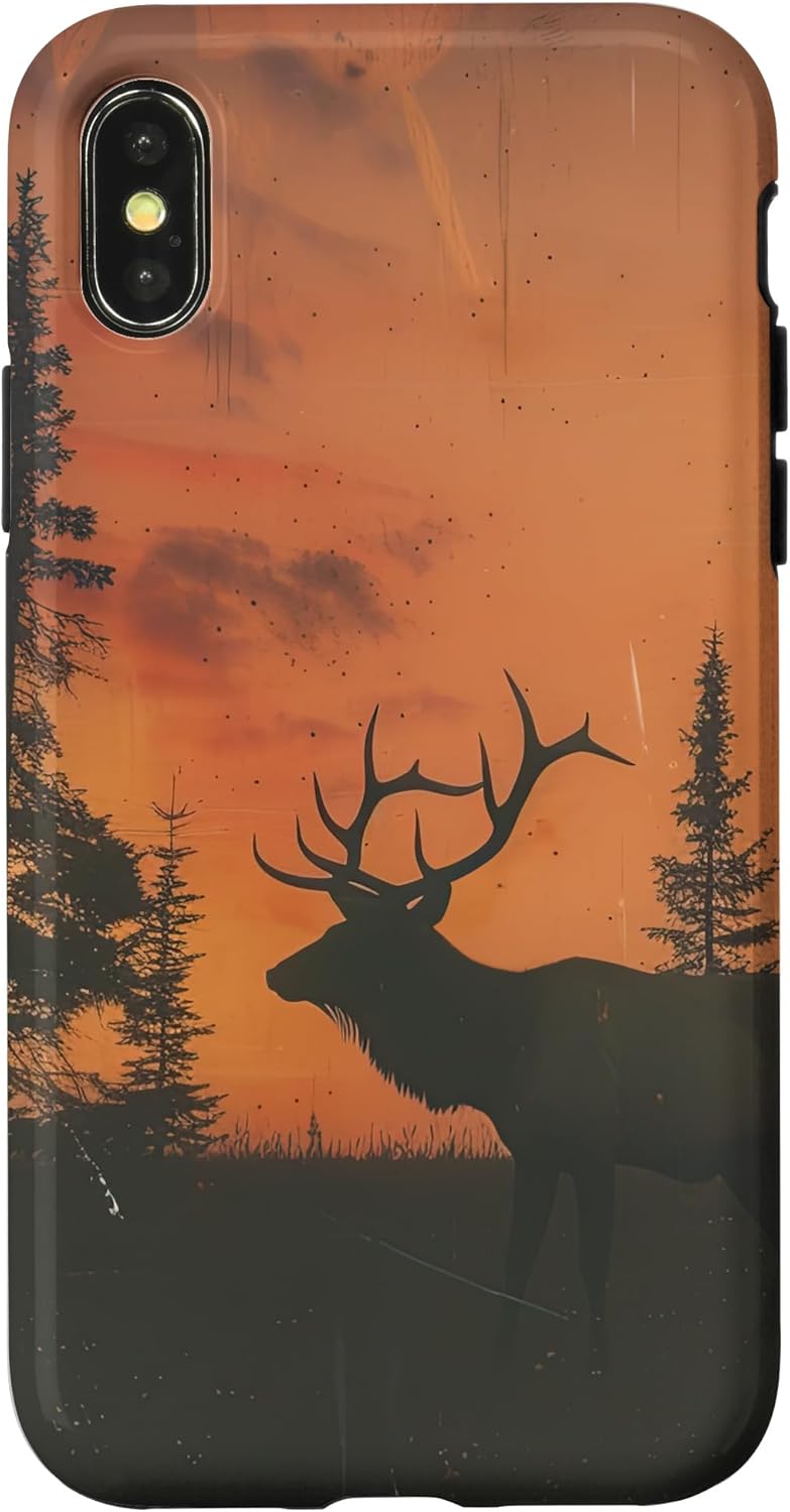 Vintage Sunset Elk Case for iPhone 13