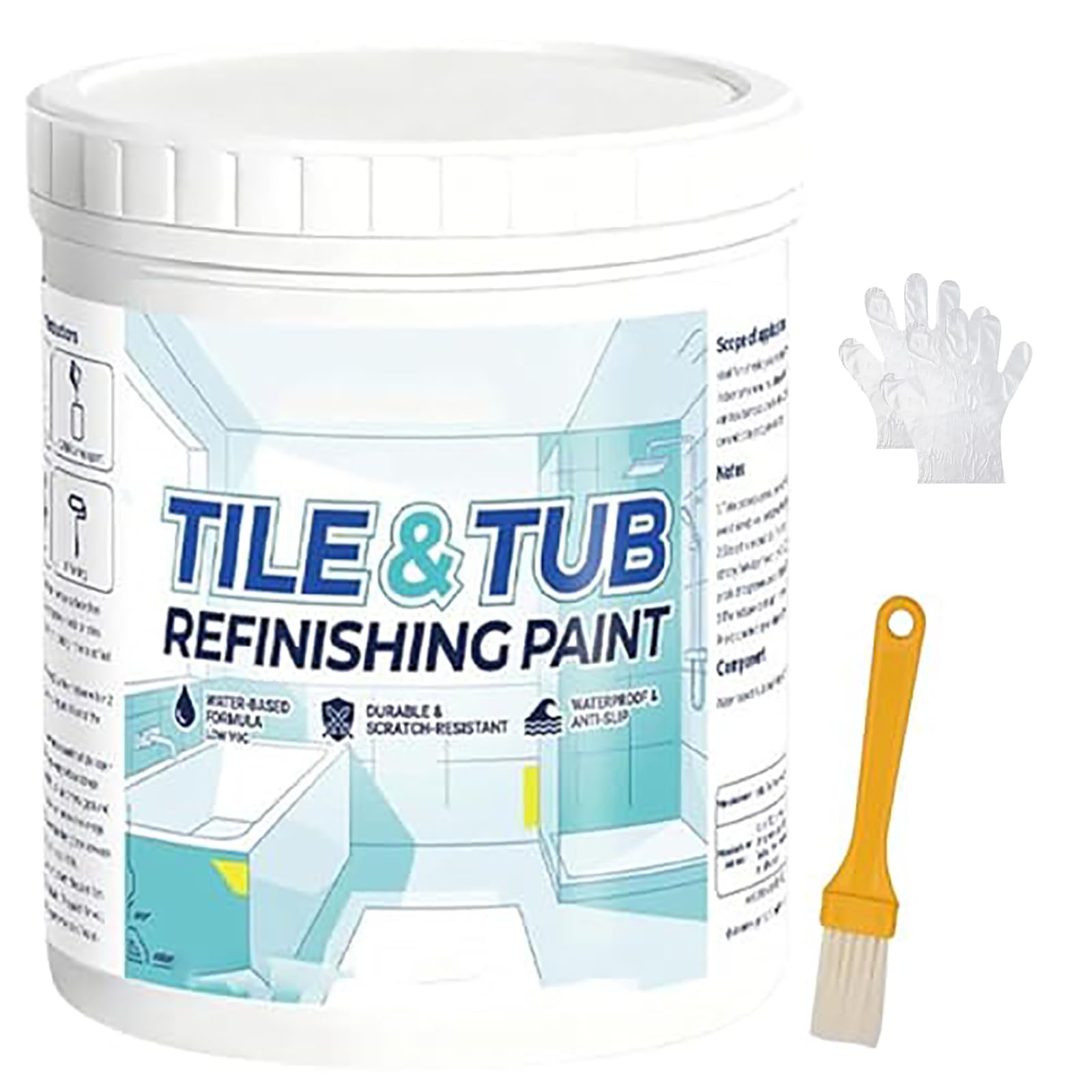 Kit De Pintura Premium Para Renovación De Azulejos Y Bañeras (Black)