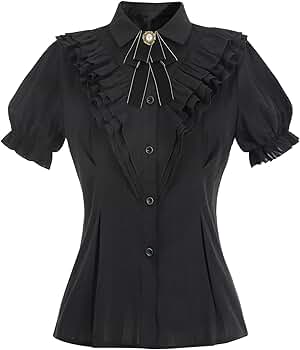 トップス vintage frill blouse blue bow MiZUiRO】
