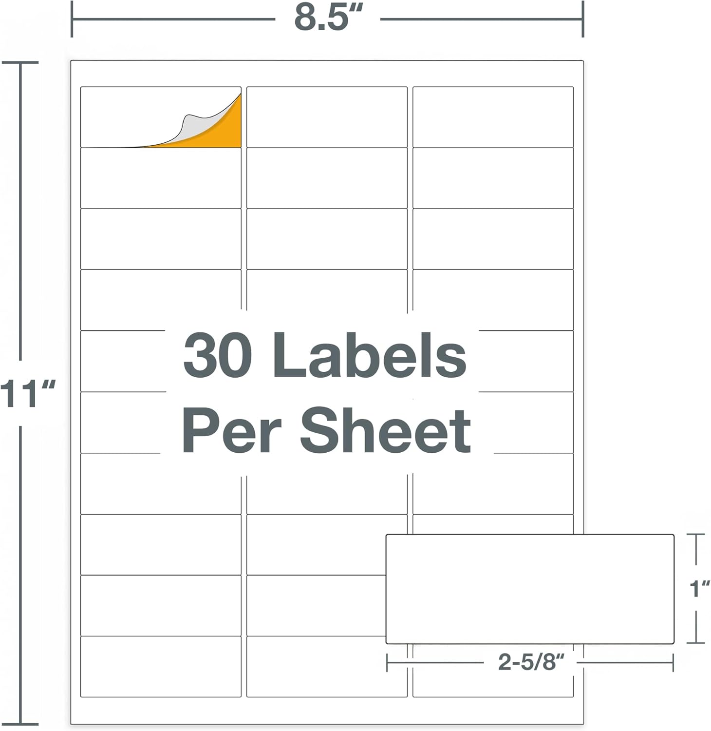 HERMA Printable Address Labels 1" x 2-5/8", 3000 Labels, Easy Peel Off Customizable Stickers for Laser Printer & Inkjet Printer, Blank Shipping Labels for Mailing, Storage & Organization
