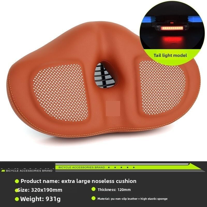 Large Memory Foam Bike Seat Cushion - Waterproof & Ventilated, Extra Comfort for Peloton Bikes, Men & Women