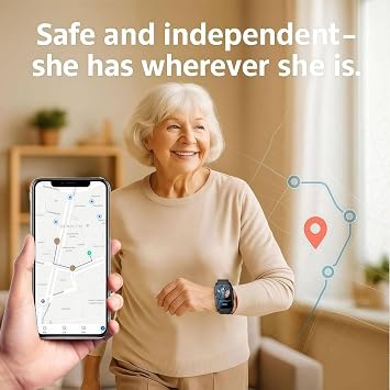 Fall Alert Devices for Elderly,Life Alert Systems for Seniors with Fall Detection,4g HD Video Call,Sos Gps Wifi Tracker,Gifts for Elderly Mom Black