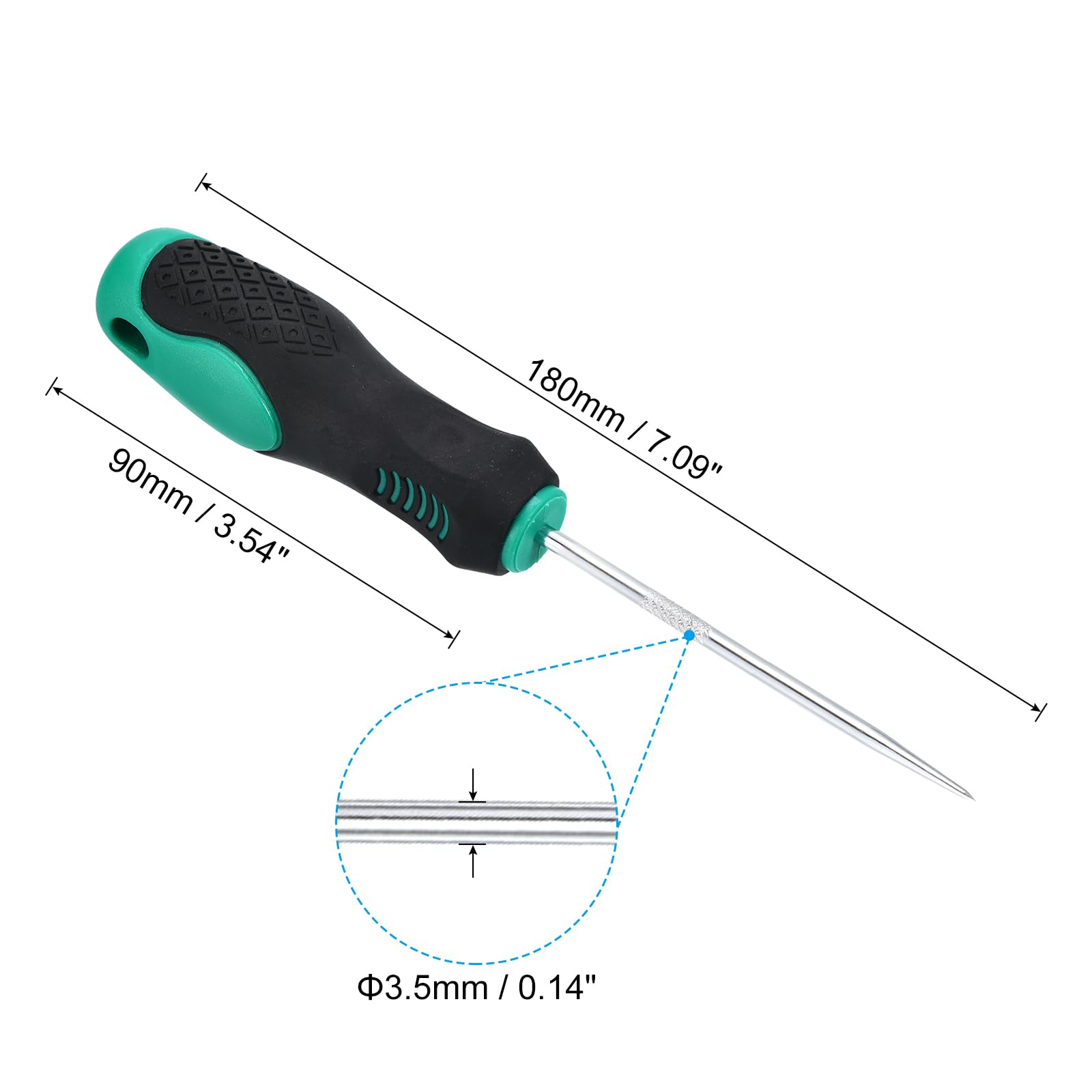 PATIKIL O-Ring Straight Pick 180mm, 2 Pcs Oil Seal Gasket Precision Screwdriver Puller Remover Removal Tool, Blue