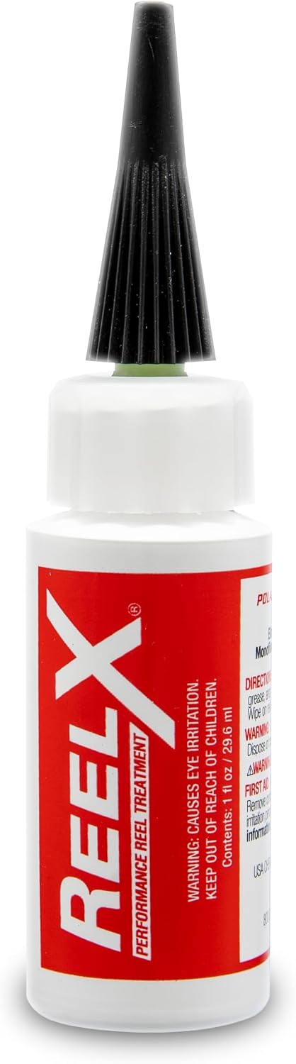 ReelX Fishing Reel Lubricant, Extreme-Pressure Anti-Corrosion Oil for Bearings, Spinning, Baitcasting, Spincast, Fly, Trolling & Electric Reels, Smooth Casting Saltwater Freshwater Protection, 1 oz