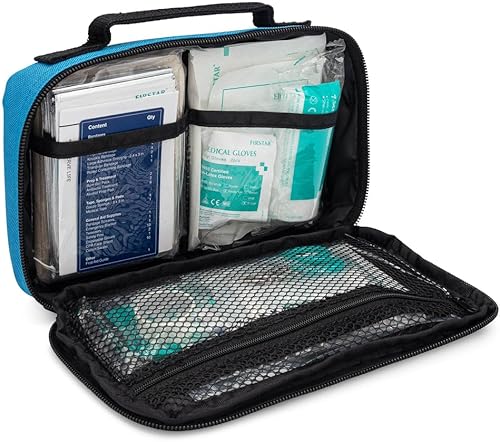 Miniatura 6 de Kit de primeros auxilios para automóviles, camiones o vehículos de flota kit de emergencia de 100 piezas con funda resistente al agua, cumple con