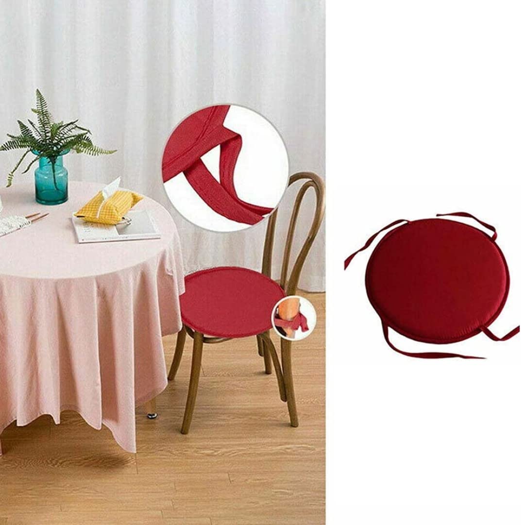 ZIBENE Cuscini di seduta per sedie da bar, cuscini per sedie per mobili da esterno, rotondi in pelle, impermeabili per candeggina, cuscinetti antiscivolo per sedie incorporati in memory foam, blu