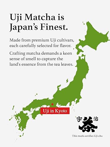 Miniatura 4 de HAYASHIYA Polvo de matcha  Shoshin  Kyoto Uji grado ceremonial, primera cosecha molida a piedra auténtica japonesa polvo de té verde matcha (1.06 oz