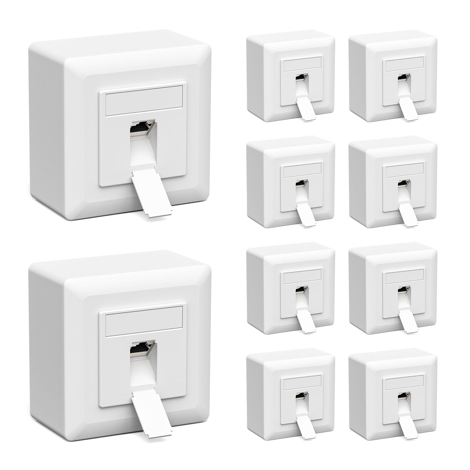 iwillink Cat7 Netzwerkdose 1 Port - 10 Gigabit Geschirmt LAN Steckdose - Netzwerkdose Aufputz/Unterputz Universal - POE+ - Kompatibel CAT7 CAT6 CAT6A - Weiß‌