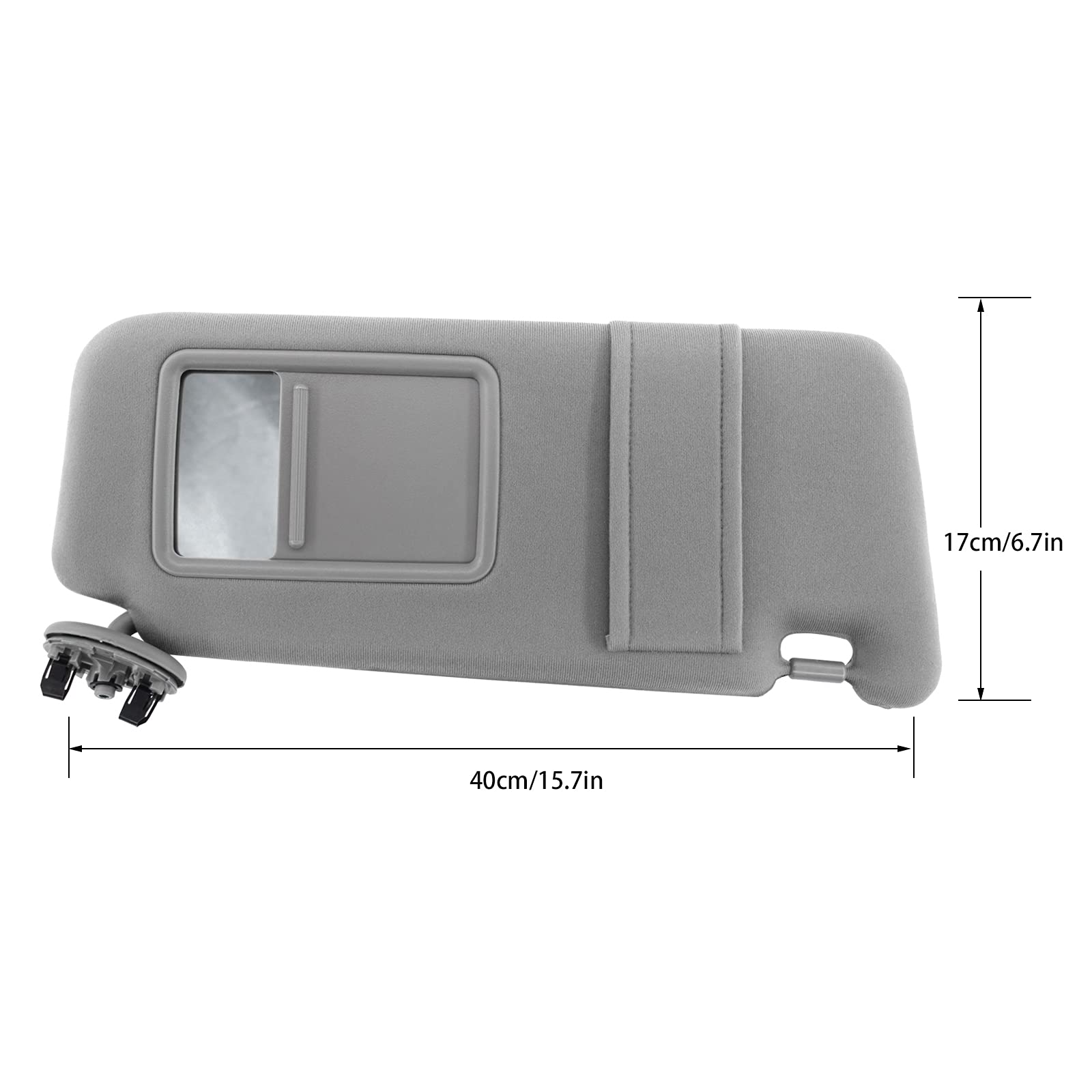 Passenger Side Sun Visor for Toyota Camry 7431006750E0 Sun Shade Assembly Mirror