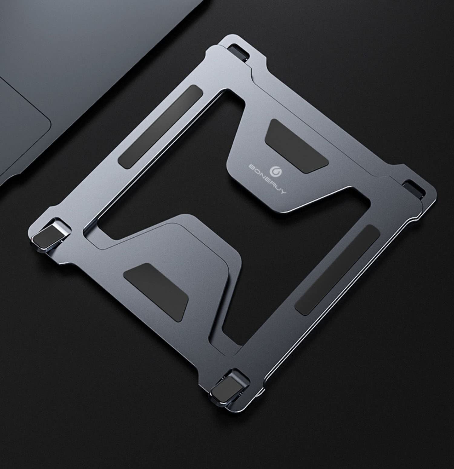 Supporto ultra sottile per laptop, 6+10 livelli regolabile in altezza per notebook, supporto pieghevole in lega di alluminio per laptop da 11 a 17,3 pollici (argento)