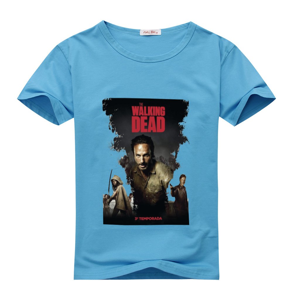 T-shirt Walking Dead en coton bleu ciel pour ado 12-14 ans - 2