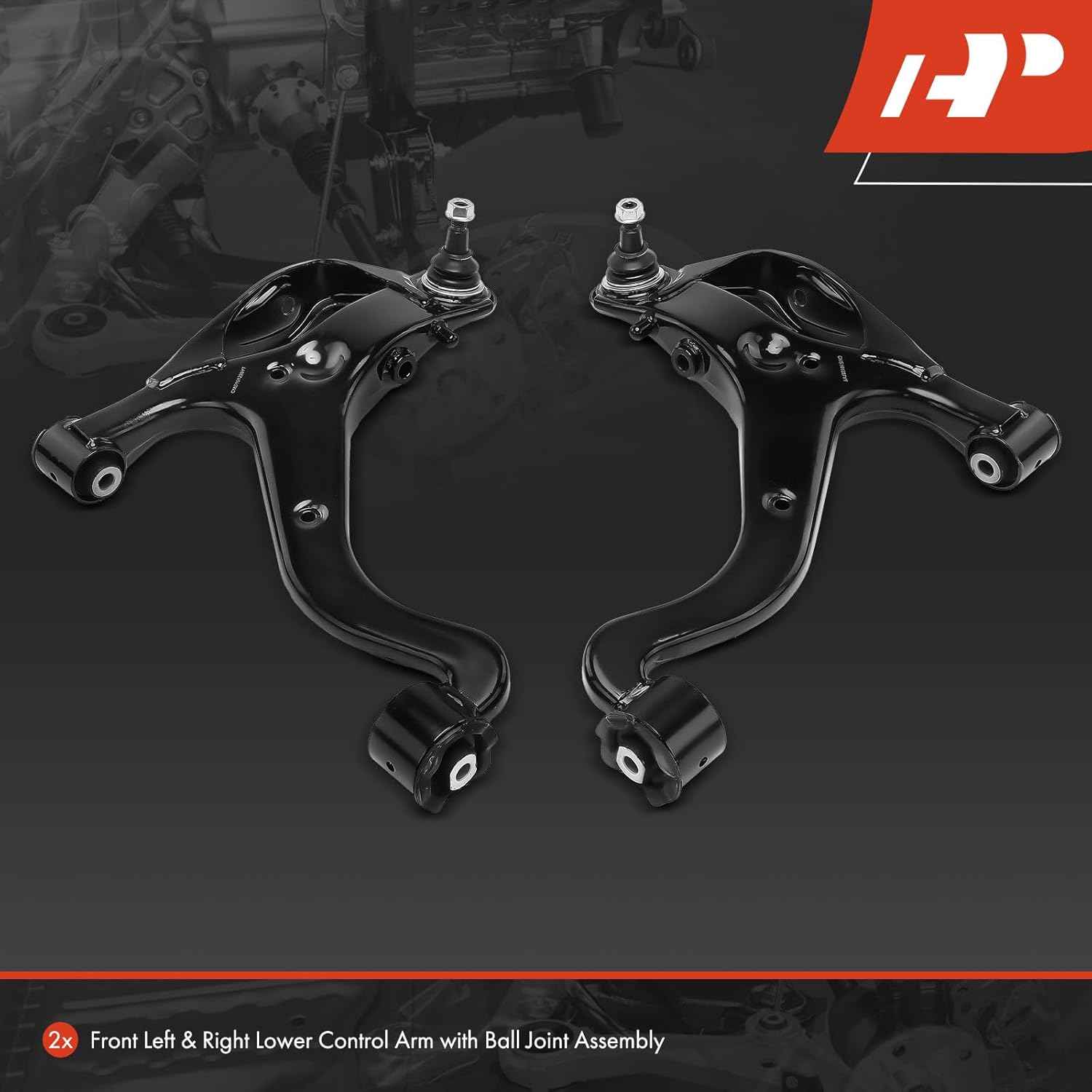 A-Premium 2 x Front Lower Control Arm, with Ball Joint & Bushing, Compatible with Land Rover LR4 2010-2016