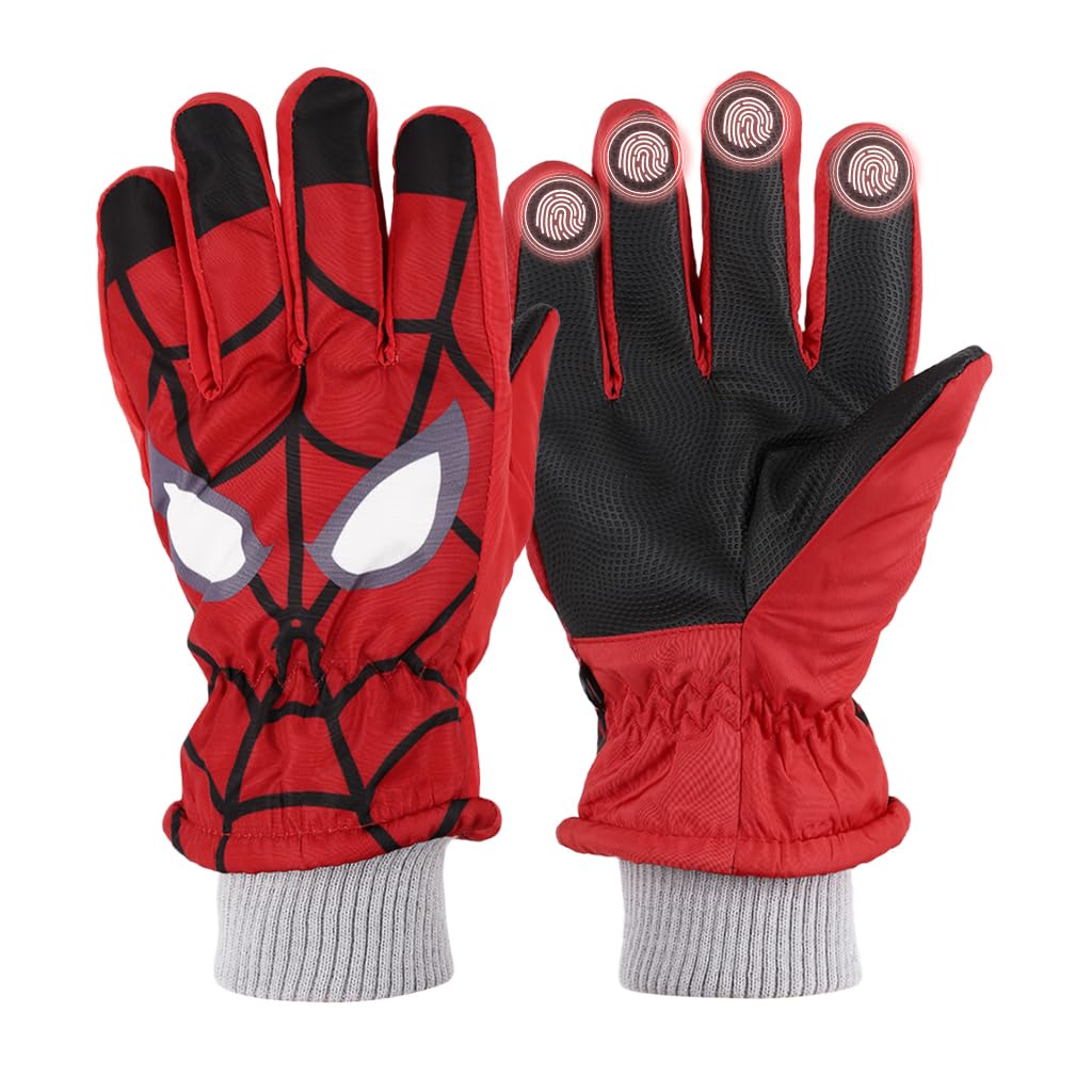 PATPAT® Winter Gloves for Kids Warm Ski Gloves Thicken Warm Fleece Lining Waterproof Winter Gloves for Kids 8-12 Years Old Cartoon Outdoor Warm Gloves for Boys & Girls-image-40