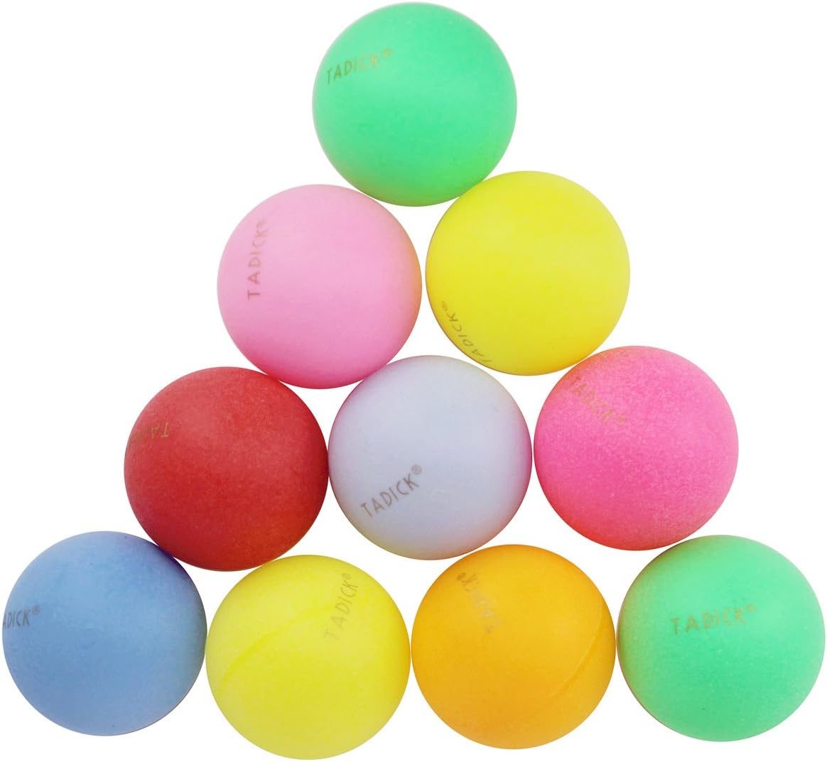 TADICK 100 Pack Beer Ping Pong Balls Plastic Multiple Color Table Tennis Ball : Sports & Outdoors