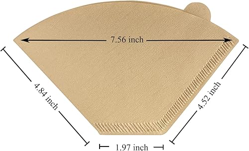 Miniatura 2 de Filtros de café #4, filtros de café en cono de 8 a 12 tazas, 100 unidades desechables sin blanquear para verter y gotear cafetera