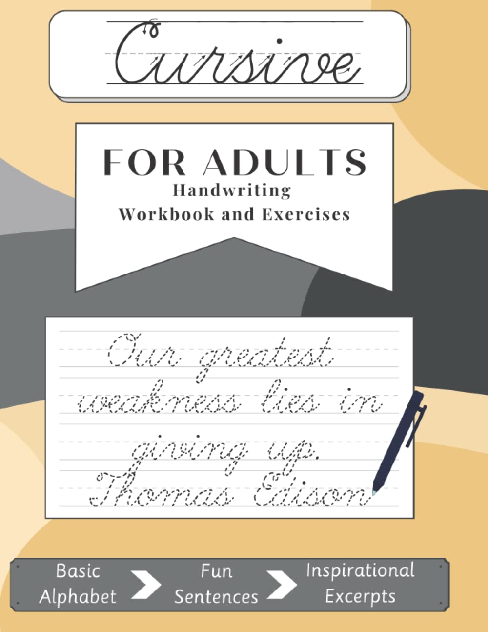 Cursive For Adults: Cursive Writing Exercises for Adults