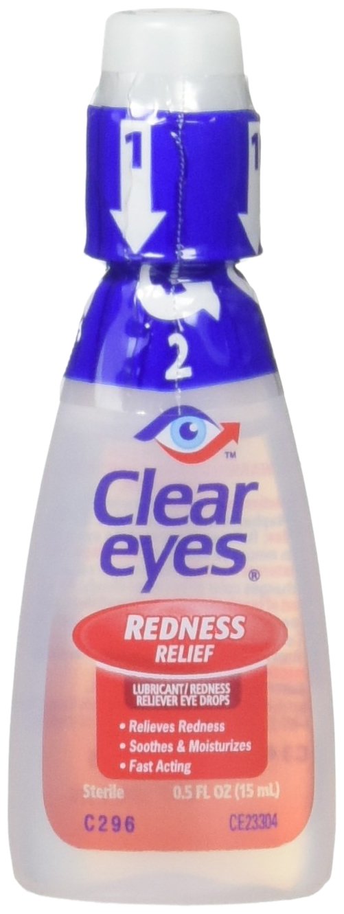 Clear Eyes Redness Relief Drops 0 50 Ounces Pack of 6