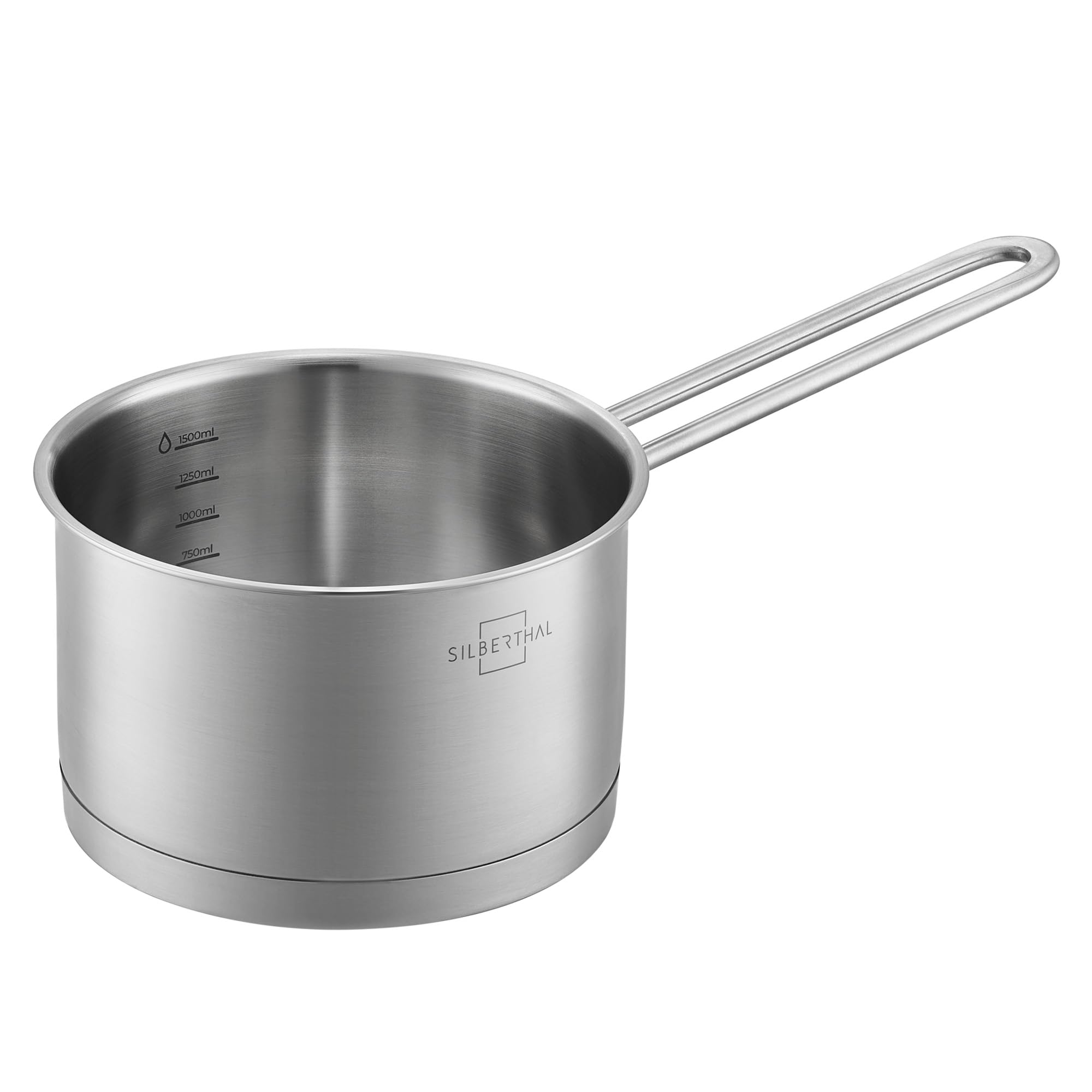 Pentola con coperchio in acciaio inox 16 cm fondo a induzion