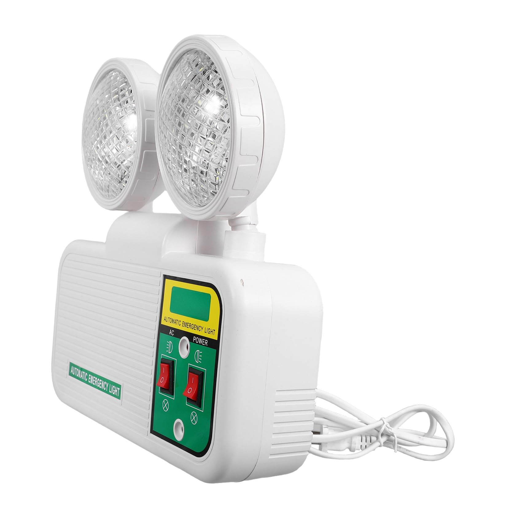 Iluminación de Emergencia para Pasillos Foco LED Doble de Pared Plástico Luz de Emergencia LED para Fábricas Oficinas y Hoteles Iluminación de Vías de Salida
