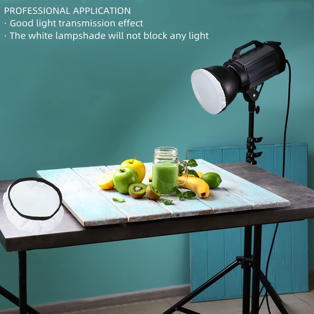 5 Stück 18 Cm Diffusor-Lichtsocken – Weiß, Weiches Tuch, Für Studio-Blitz, Strobe, Reflektoren