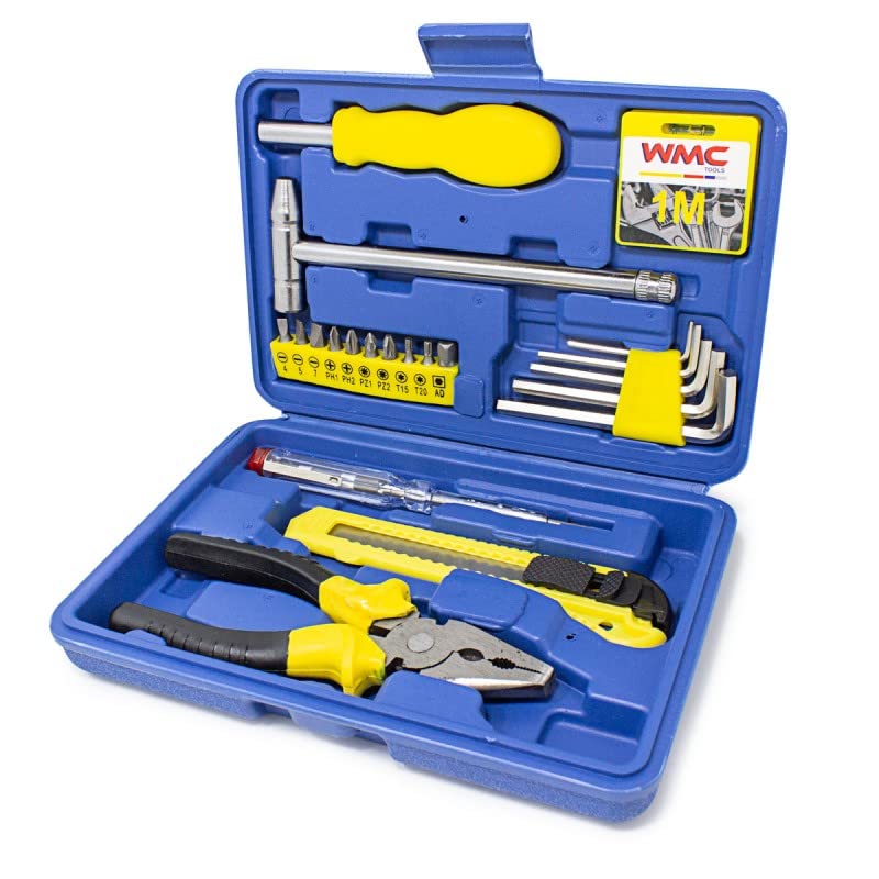 WMS proffesional set of tools-21 pcs. Wrenches, A knife, pliers, Bits, Screwdrivers, Hexagons, Tape measure