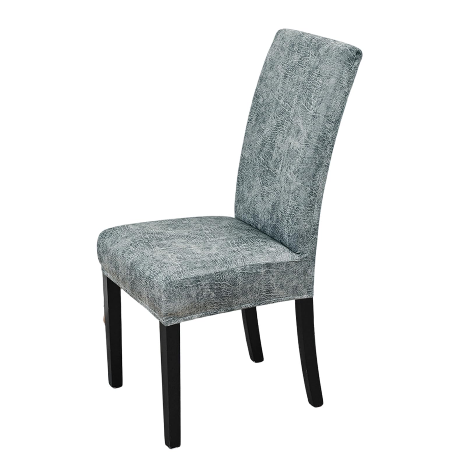 Elnwnnkc Stretchable Antislip Faux PU Chair Cover Waterproof Seat Protectors Easy Installation Dining Chair Slipcover Home Decors Faux PU Stretch Dining Slipcover