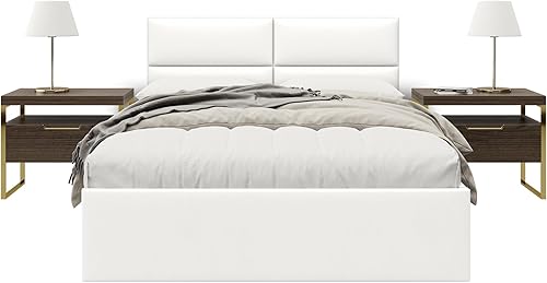 Vänt - Paneles tapizados de cabecera para montar en la pared, diseño Isabelle, 60 x 23 pulgadas, configuración de 4 paneles individuales,