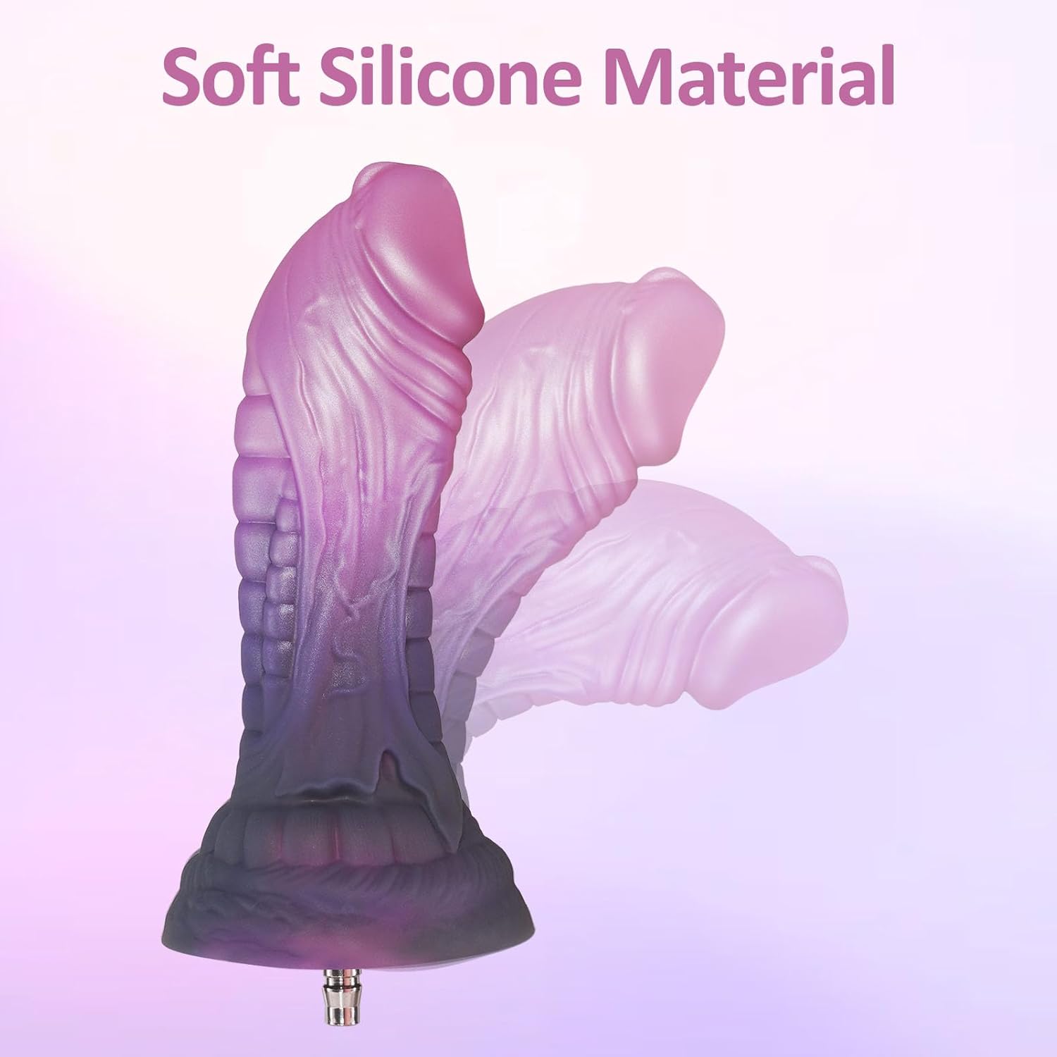 9.4In Big Monster Dildo with Quick Air Connector,Silicone Fantasy Dildo Machine,Sex Machine Attachments,Adult Sex Toy for Thrusting Sex Machine
