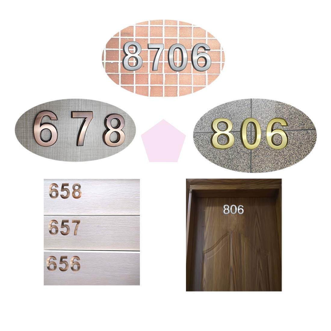 10 Pcs 3D Small Mailbox Numbers(0-9,Gold),1.4 Inch Self Adhesive House Numbers Sticker — Amazon image 7