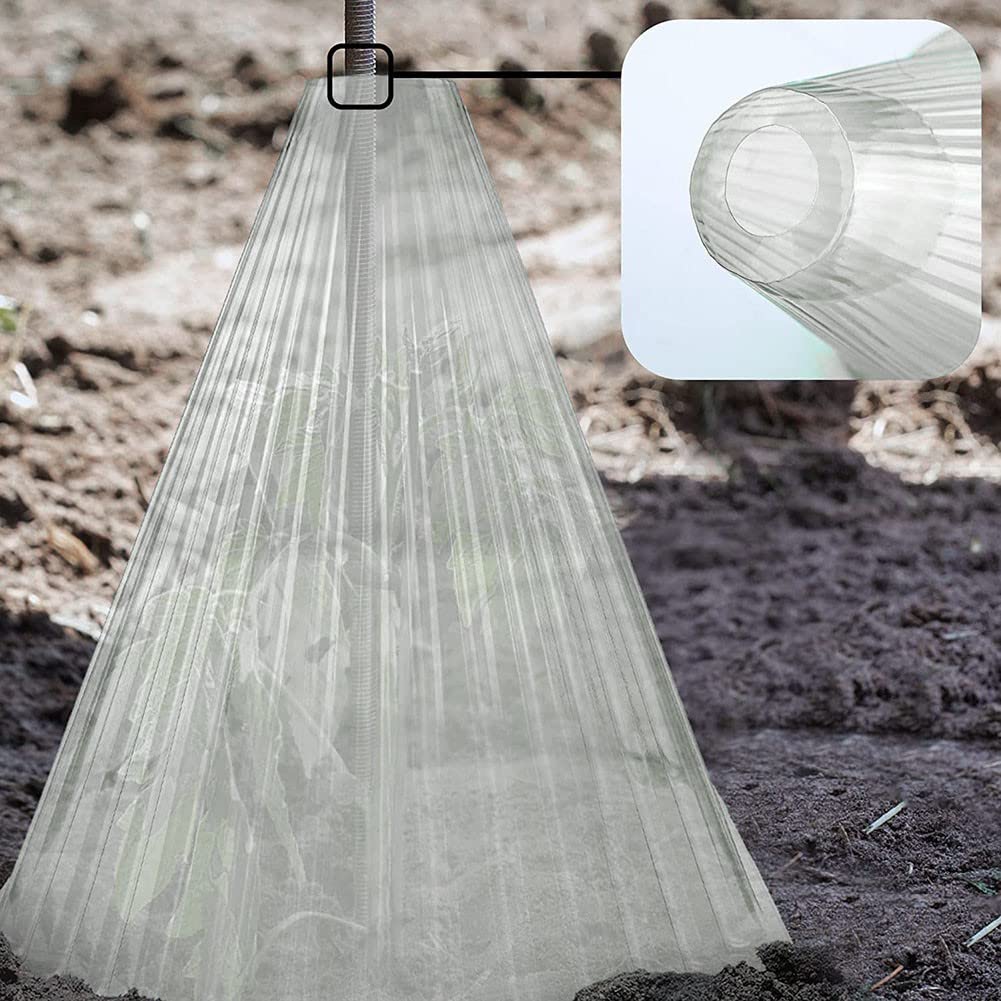Lot de 30 cloches de jardin réutilisables en plastique transparent, adaptées pour protéger les sols chauds et les plantes contre le gel