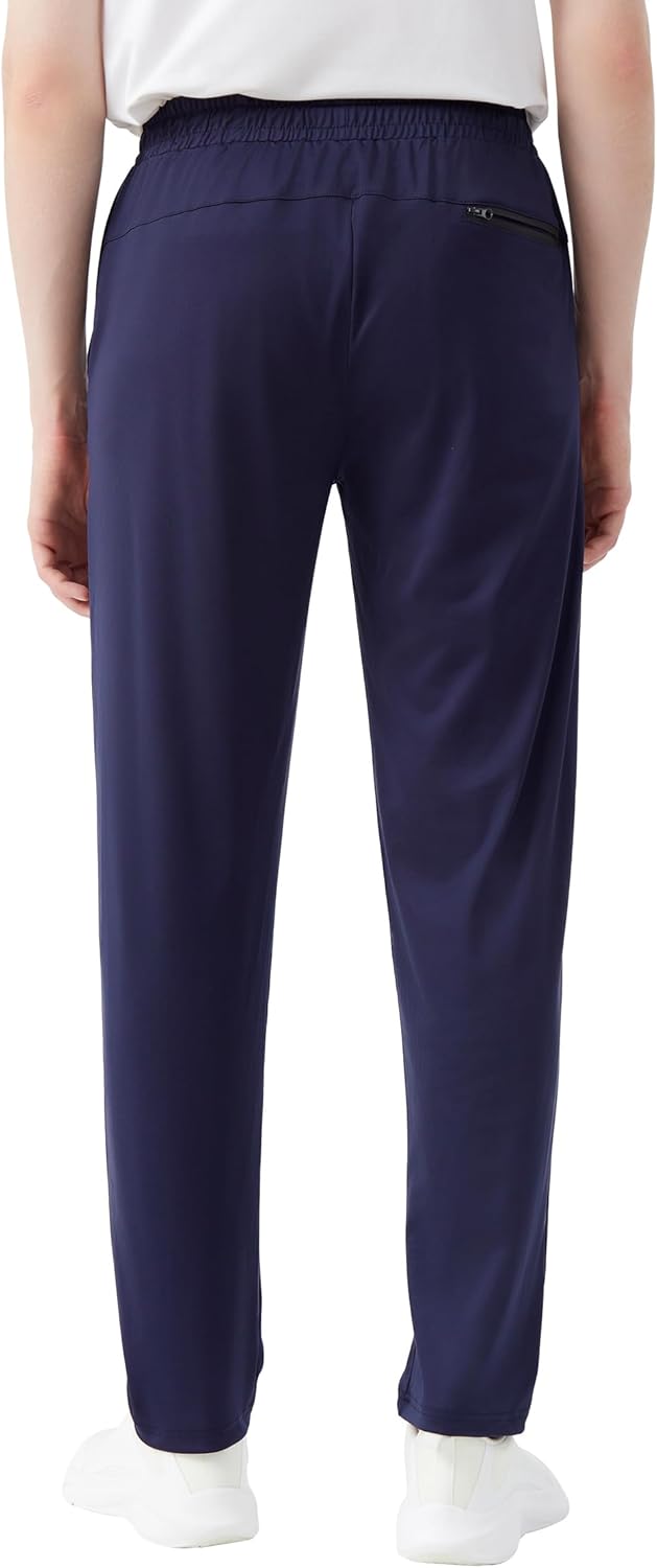 Mens 3 Pack Fleece Active Athletic Workout Jogger Sweatpants for Men with Zipper Pocket and Drawstring - Image 5
