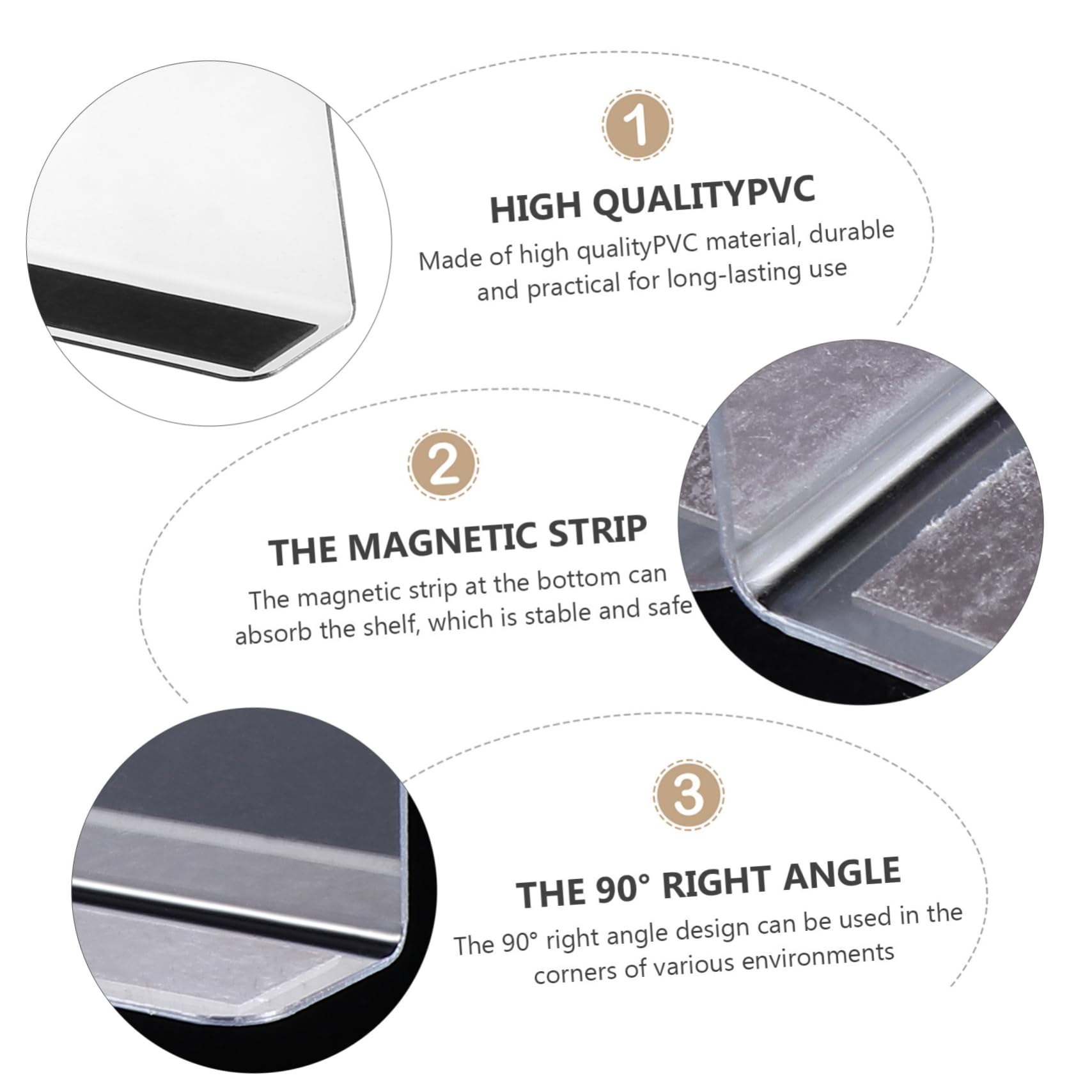 MAGICLULU 20 separatori magnetici per scaffali, per il negozio, organizer per borse per armadio, cassetti, pareti divisorie