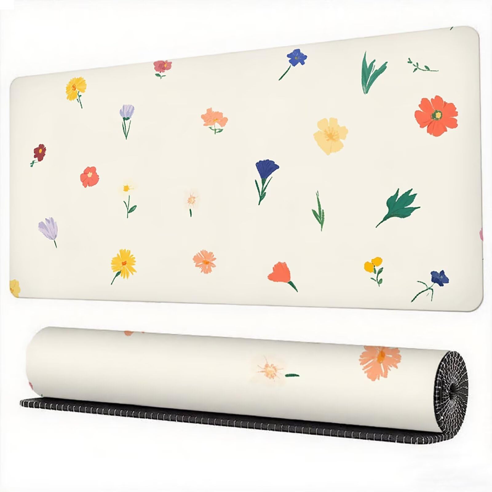 Prosta podkładka pod mysz 1600 x 800 mm podkładka pod mysz kwiatowa duża japońska podkładka pod mysz antypoślizgowa gumowa podstawa powierzchnia ze szwami na krawędziach mata biurkowa do dekoracji